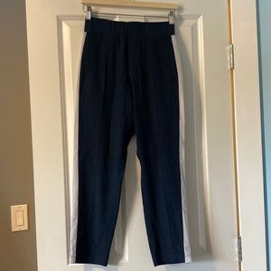 Navy Pants With White Stripe